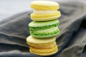 Multicolored macaroon macaroons