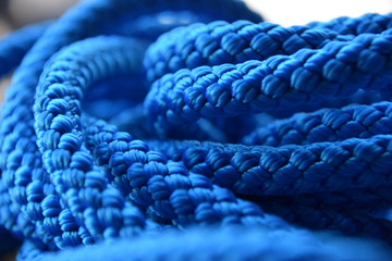 blue rope in the construction materials store
