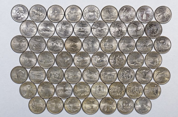 Numismatic collection of commemorative quarters of the United States and Territories