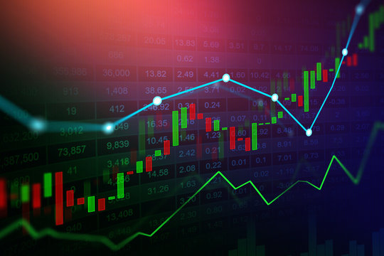 Stock market or forex trading graph in graphic concept