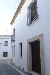 White street in Belmonte, Spain