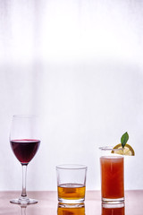 drinks at a window
