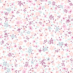 Floral seamless pattern. Abstract ornamental flowers. Flourish ditsy print