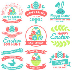 Easter Day Vector Logo for banner