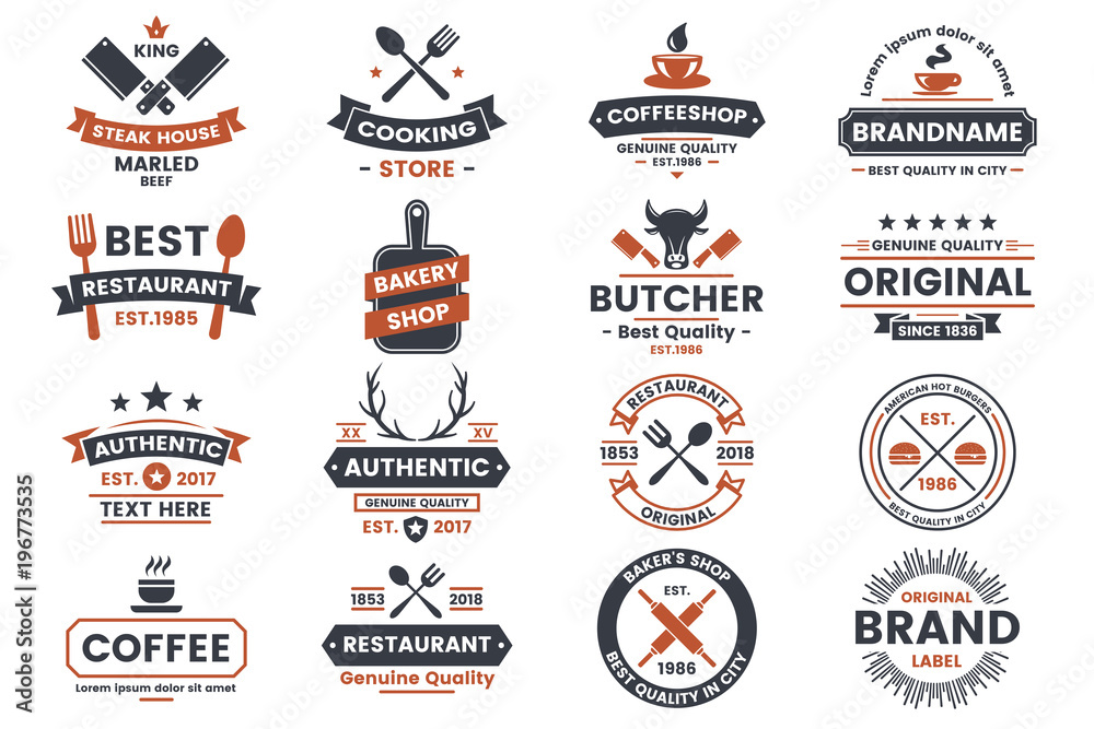 Canvas Prints Restaurant Retro Vector Logo for banner