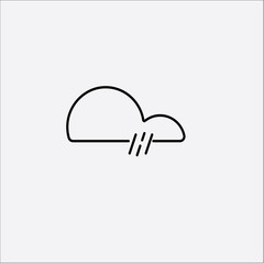 Cloud of rain weather vector icon