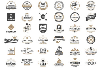 Naklejka premium Vintage Retro Vector Logo for banner
