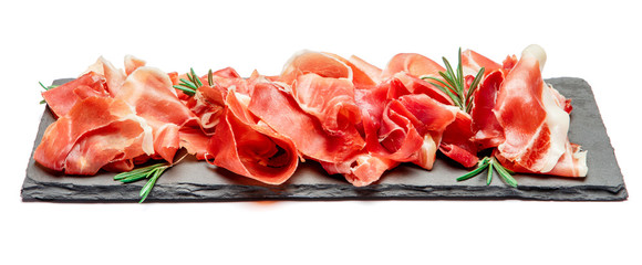 Italian prosciutto crudo or spanish jamon