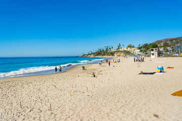 People at the beach in Orange County