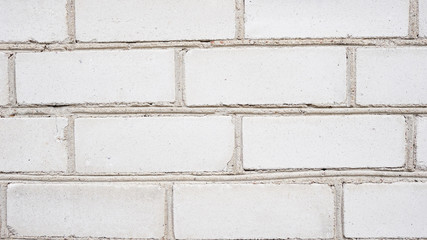White brick wall  background up-close