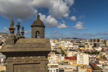 LAS PALMAS, GRAND CANARIA / SPAIN - FEBRUARY 19 2018: VIEW FROM LAS PALMAS CATHEDRAL
