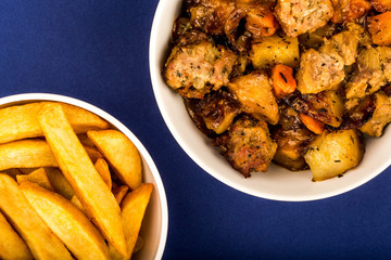 Pulled Pork And Stuffing With Root Vegetables