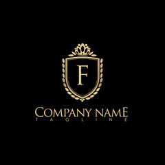 F LOGO MODERN TEMPLATE