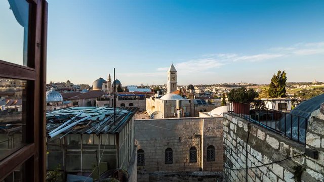 Jerusalem Sunset through Window (4K/5K)