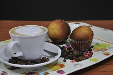 Cafe con leche y dulces