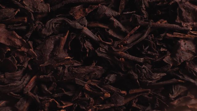 black tea Falling close up