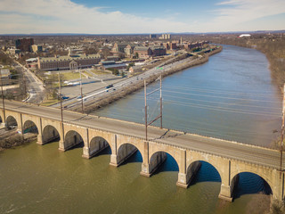 Aerial of New Brunswick New Jersey