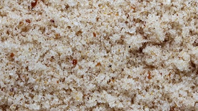 a flavor Monosodium glutamate. MSG - E621, macro view. Rotation pile of Mono sodium glutamate.