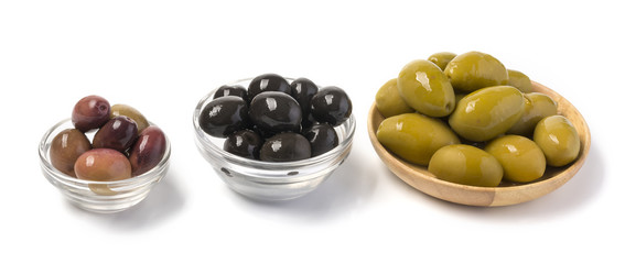 olives isolated on white