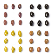  olives  isolated on white