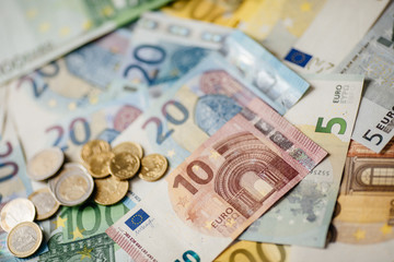 Euro Money. euro cash background. Euro Banknotes
