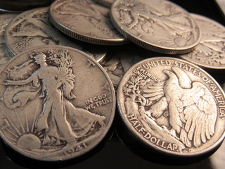 silver and gold coins