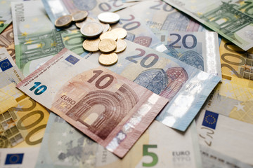 Euro Money. euro cash background. Euro Banknotes