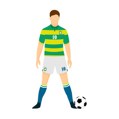 Fototapeta na wymiar Brazil Football Jersey National Team World Cup Illustration