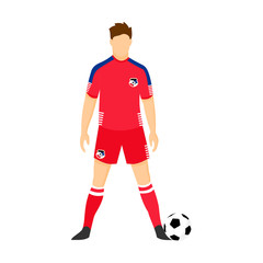Fototapeta na wymiar Panama Football Jersey National Team World Cup Illustration