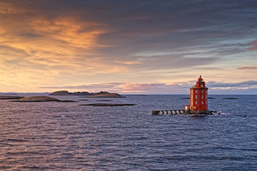 Fototapeta premium Lighthouse Kjeungskjaer fyr, Norway near Trondheim
