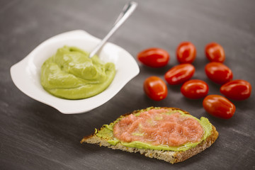 Vegan breakfast with vegetables.