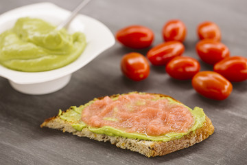 Vegan breakfast with vegetables.