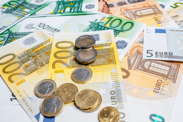 Euro Money. euro cash background. Euro Banknotes