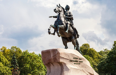 Obraz premium Equestrian monument of Russian emperor Peter the Great (Peter First)