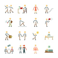 icon Human with stairs, happy man, eather, male and man