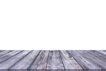 Fototapeta premium wooden table isolated on white background