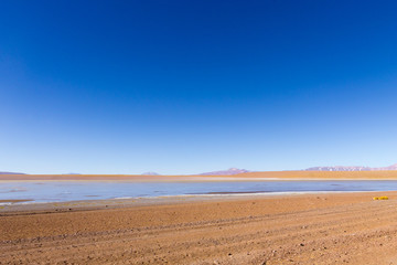 Fototapeta na wymiar Bolivian lagoon view,Bolivia