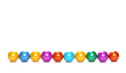 colorful balls isolated on white background
