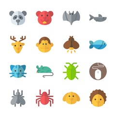 icon Animals with firefly, cat, dog, mouse and hamster