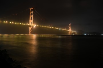 Obraz premium Red Bridge after Dark