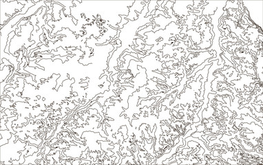 Streszczenie mapy geograficznej. Grafika wektorowa czarno-biały. Tło monochromatyczne - 196791541