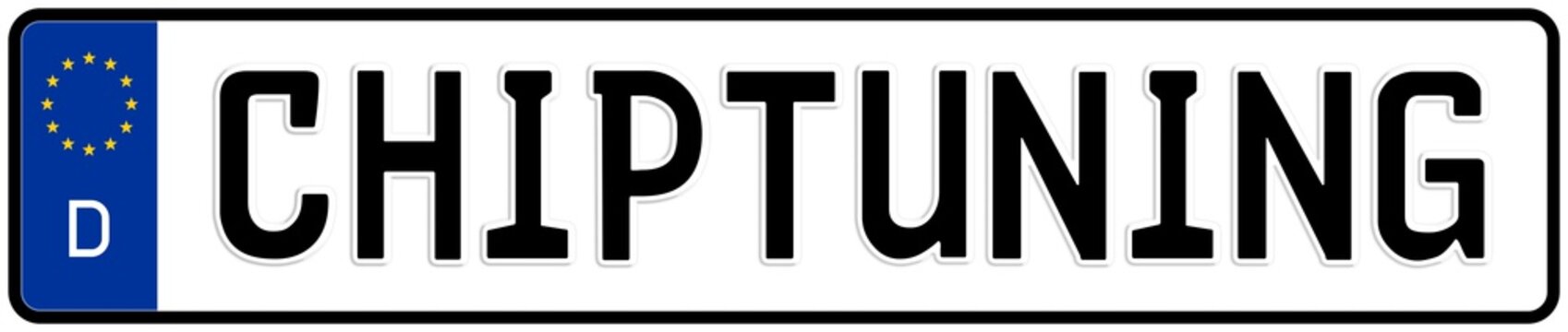 spkw43 SignPersonenKraftWagen spkw - Kennzeichen: Chiptuning - Autokennzeichen / Nummernschild - (Original-Verh&auml;ltnis 520 X 110 mm) - banner xxl g5919