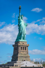 Fototapeta premium New York City, NY USA - 05/01/2015 - New York City Lady Liberty The Statue of Liberty