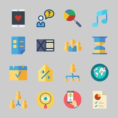 Icons about Business with user, wallet, teamwork, list, calendar and search
