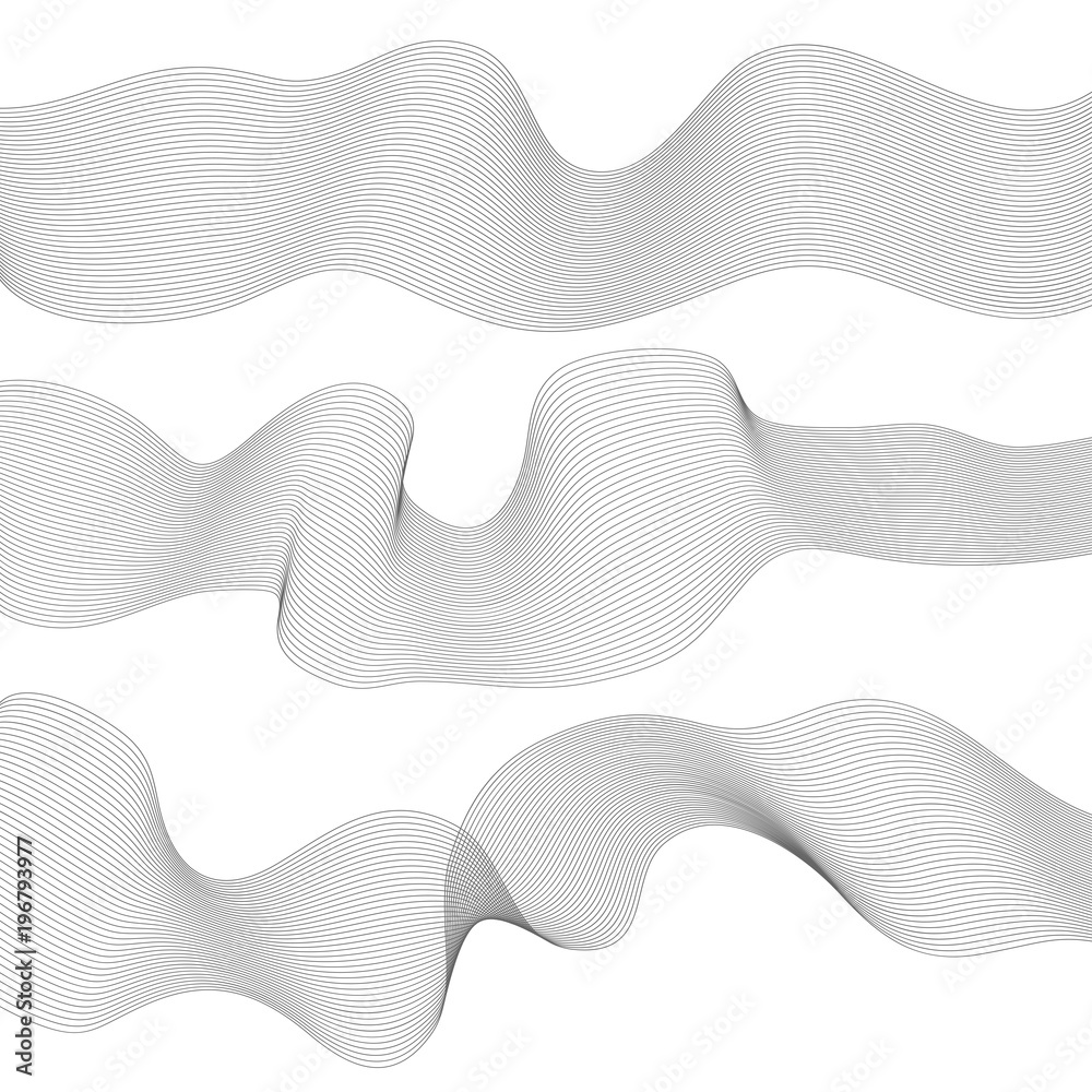Sticker vector illustration. light bright colors linear wavy lines for backdrop. abstract background.