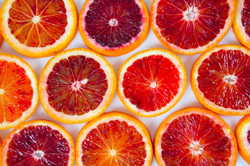 blood orange isolated on white