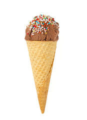 chocolate ice cream isolated