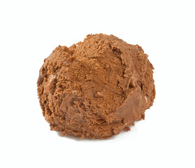 chocolate ice cream isolated