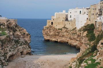 Coastline in Polignano a Mare, Italy