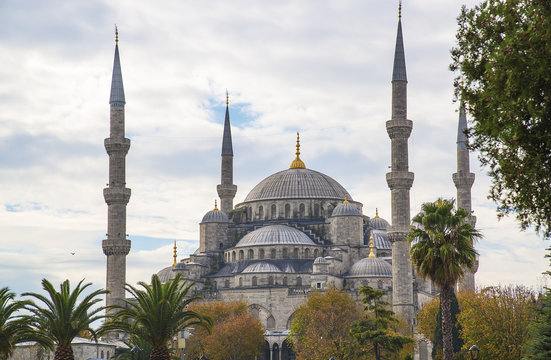 View of the Blue Mosque in Istanbul, Turkey
